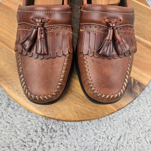 G.H. Bass Mens 10.5D Michael Brown Leather Lifestyle Office Kiltie Tassel Loafer main image 13